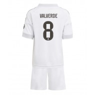 Real Madrid Federico Valverde #8 Domáci Detský futbalový dres 2025-26 Krátky Rukáv (+ trenírky)